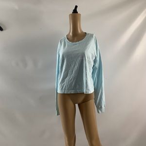 Krost Women's One Size Support Your Friends Tee Longsleeve Top Blue Shirt READ